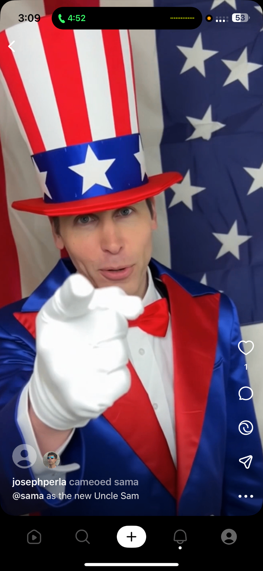 Sam Altman as Uncle Sam